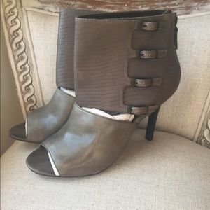 Cole Haan open toe heeled short ankle boots